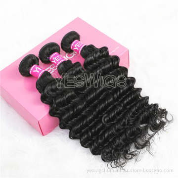 Double Weft Deep Wave Extension Bundles Mink Brazilian Human Hair Full Bouncy Deep Curls Brazilian Hair Weave Bundle Extensions
